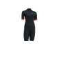Preview: Produktbild ION Neoprenanzug Damen Element Shorty SS 2/2 BackZip Schwarz Ansicht vorne schräg